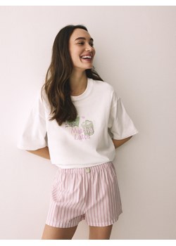 Reserved - Dwuczęściowa piżama z nadrukiem - lawendowy ze sklepu Reserved w kategorii Piżamy damskie - zdjęcie 188955688