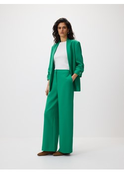Reserved - Spodnie z szerokimi nogawkami - zielony ze sklepu Reserved w kategorii Spodnie damskie - zdjęcie 188955715