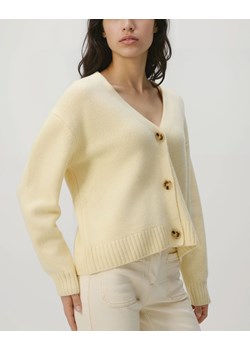 Reserved - Wełniany kardigan - jasnożółty ze sklepu Reserved w kategorii Swetry damskie - zdjęcie 188955735