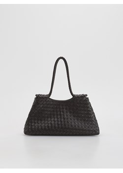 Reserved - Pleciona torebka shopper - ciemnobrązowy ze sklepu Reserved w kategorii Torebki damskie - zdjęcie 188955888