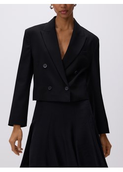 Reserved - Krótka marynarka z wełną - czarny ze sklepu Reserved w kategorii Marynarki damskie - zdjęcie 188955935