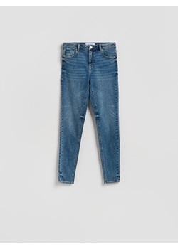 Reserved - Jeansy slim z dłuższą nogawką - niebieski ze sklepu Reserved w kategorii Jeansy damskie - zdjęcie 188955958
