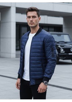 Kurtka męska pikowana bomber jacket granatowa Dstreet TX4419 ze sklepu DSTREET.PL w kategorii Kurtki męskie - zdjęcie 188956017
