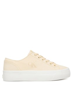 Sneakersy Calvin Klein Vulc Flatform Low Canvas Mg YW0YW01763 Écru ze sklepu eobuwie.pl w kategorii Buty sportowe damskie - zdjęcie 188956077