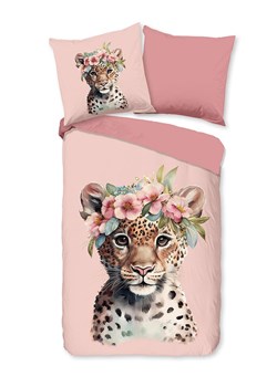 Good Morning Komplet pościeli flanelowej "Kiran" w kolorze jasnoróżowo-jasnobrązowym ze sklepu Limango Polska w kategorii Pościel dziecięca - zdjęcie 188956568