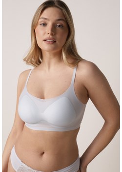 Niebieski Bezszwowy Biustonosz Bez Fiszbin z Usztywnianymi Miseczkami Leavessa ze sklepu born2be.pl w kategorii Biustonosze - zdjęcie 188957756