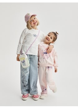 Reserved - Jeansy wide leg Lilo i Stitch - niebieski ze sklepu Reserved w kategorii Spodnie dziewczęce - zdjęcie 188958115