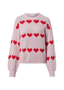 Vila Damski sweter z dzianiny - VIJamilla Kobiety Bawełna różowy wzorzysty ze sklepu vangraaf w kategorii Swetry damskie - zdjęcie 188958317