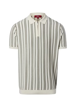Finshley & Harding London Męska koszulka polo z haftem Mężczyźni Bawełna (100%) écru w paski ze sklepu vangraaf w kategorii T-shirty męskie - zdjęcie 188958327