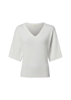 Msch Copenhagen Sweter damski z krótkim rękawem z dzianiny - MSCHEslina Rachelle Kobiety biały jednolity ze sklepu vangraaf w kategorii Swetry damskie - zdjęcie 188958356