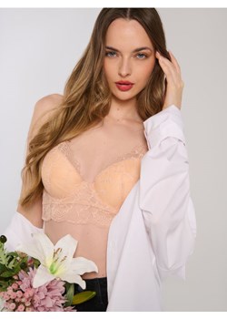 Sinsay - Biustonosz push-up z ozdobną koronką - beżowy ze sklepu Sinsay w kategorii Biustonosze - zdjęcie 188959648