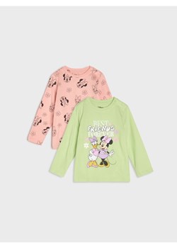 Sinsay - Bawełniane koszulki z nadrukiem 2 pack Minnie and Daisy - zielony ze sklepu Sinsay w kategorii Bluzki dziewczęce - zdjęcie 188959678