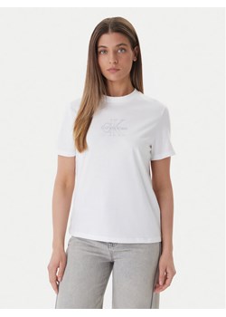 Calvin Klein Jeans T-Shirt LV047F831G Biały Regular Fit ze sklepu MODIVO w kategorii T-shirty męskie - zdjęcie 188960365