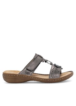 Klapki Rieker 608K1-45 Szary ze sklepu eobuwie.pl w kategorii Klapki damskie - zdjęcie 188961017