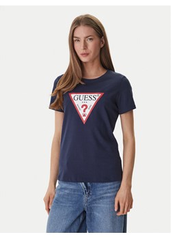 Guess T-Shirt W1YI1B I3Z14 Granatowy Regular Fit ze sklepu MODIVO w kategorii Bluzki damskie - zdjęcie 188961646