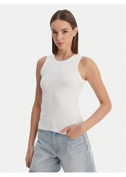 Calvin Klein Jeans Top LV047E200G Biały Slim Fit ze sklepu MODIVO w kategorii Bluzki damskie - zdjęcie 188961775