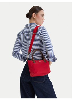 Tommy Hilfiger Torebka Popette Mini Tote AW0AW17709 Czerwony ze sklepu MODIVO w kategorii Torby Shopper bag - zdjęcie 188962606