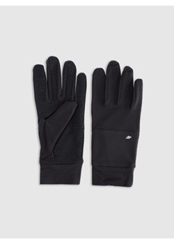 Rękawiczki dzianinowe Touch Screen uniseks 4F 4FWMM00AGLOU150 - czarne ze sklepu Sportstylestory.com w kategorii Rękawiczki damskie - zdjęcie 188964225