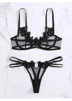 Prześwitujący komplet bielizny - Czarny Uniwersalny ze sklepu Intimica.pl w kategorii Komplety bielizny damskiej - zdjęcie 188964456
