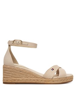 Tommy Hilfiger Espadryle Mid Wedge Espad X Cross FW0FW09332 Beżowy ze sklepu MODIVO w kategorii Espadryle damskie - zdjęcie 188965077