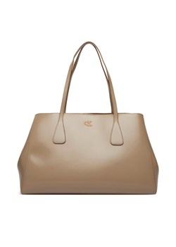 Calvin Klein Torebka Ck Snap Large Tote LV04F3502G Beżowy ze sklepu MODIVO w kategorii Torby Shopper bag - zdjęcie 188965078