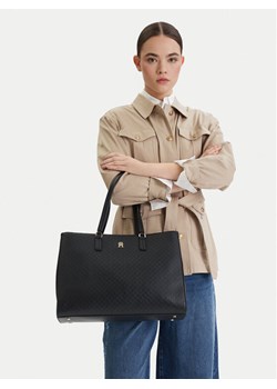 Tommy Hilfiger Torebka Th Daily Tote Mono AW0AW18417 Czarny ze sklepu MODIVO w kategorii Torby Shopper bag - zdjęcie 188965115