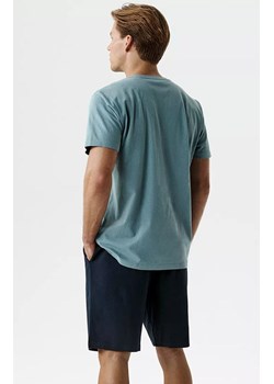 Bawełniana piżama męska dwuczęściowa NMP-398-MIE_GRA, Kolor miętowo-granatowy, Rozmiar S, ATLANTIC ze sklepu Primodo w kategorii Piżamy męskie - zdjęcie 188965528