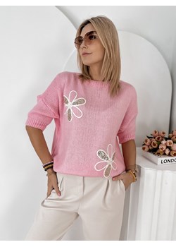 sweter parker jasnoróżowy one size ze sklepu UBRA w kategorii Swetry damskie - zdjęcie 188965769