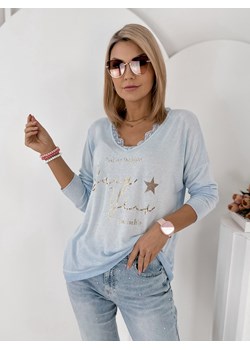 bluzka marla błękitna one size ze sklepu UBRA w kategorii Bluzki damskie - zdjęcie 188965879