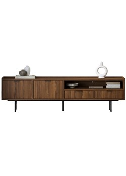 Stolik RTV do salonu 200 cm orzech warmia T5-B47 ze sklepu Edinos.pl w kategorii Szafki RTV - zdjęcie 188966049