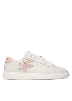 Sneakersy Tommy Hilfiger Th Icon Court Script FW0FW09363 Biały ze sklepu eobuwie.pl w kategorii Buty sportowe damskie - zdjęcie 188966417