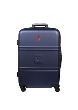 Granatowa średnia walizka 64 cm poszerzana Art Class Collection ze sklepu Słoń Torbalski w kategorii Walizki - zdjęcie 188968795