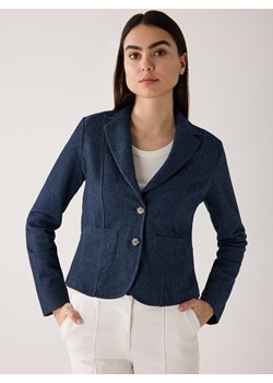 More & More Damska bluza dresowa Kobiety Sztuczne włókno indygo marmurkowy ze sklepu vangraaf w kategorii Marynarki damskie - zdjęcie 188968939