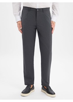 Finshley & Harding Męskie spodnie plisowane Mężczyźni Sztuczne włókno antracytowy marmurkowy ze sklepu vangraaf w kategorii Spodnie damskie - zdjęcie 188968955