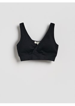 Reserved - Bezszwowy top - czarny ze sklepu Reserved w kategorii Biustonosze - zdjęcie 188969007