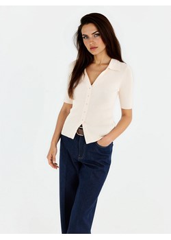 Mohito - Sweter polo - kremowy ze sklepu Mohito w kategorii Swetry damskie - zdjęcie 188970136