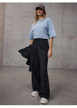Mohito - Spodnie wide leg - granatowy ze sklepu Mohito w kategorii Spodnie damskie - zdjęcie 188970169