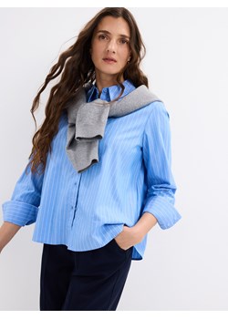 Mohito - Bawełniana koszula w paski - błękitny ze sklepu Mohito w kategorii Koszule damskie - zdjęcie 188970179