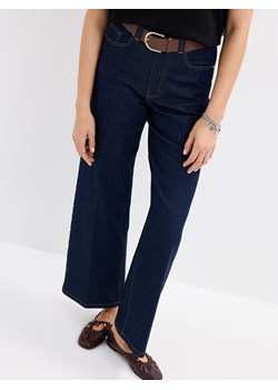 Mohito - Jeansy wide leg z paskiem - granatowy ze sklepu Mohito w kategorii Jeansy damskie - zdjęcie 188970238