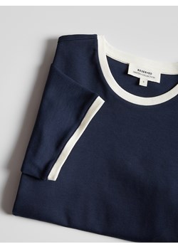 Reserved - T-shirt z kontrastową lamówką - granatowy ze sklepu Reserved w kategorii Bluzki damskie - zdjęcie 188970469