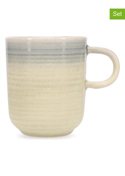 Salt and Pepper Filiżanki jumbo (4 szt.) "Flint" w kolorze szaro-beżowym - 380 ml ze sklepu Limango Polska w kategorii Dzbanki i zaparzacze - zdjęcie 188973456