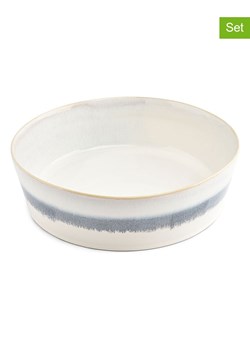Salt and Pepper Miski (2 szt.) "Stripes" w kolorze biało-niebieskim - wys. 6,5 x Ø 23 cm ze sklepu Limango Polska w kategorii Naczynia - zdjęcie 188973559