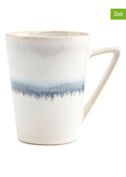 Salt and Pepper Kubki (4 szt.) "Stripes" w kolorze biało-niebieskim - 370 ml ze sklepu Limango Polska w kategorii Dzbanki i zaparzacze - zdjęcie 188973567