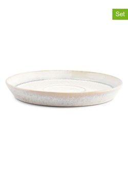 Salt and Pepper Spodki (4 szt.) "Stripes" w kolorze biało-niebieskim - Ø 14,5 cm ze sklepu Limango Polska w kategorii Dzbanki i zaparzacze - zdjęcie 188973569