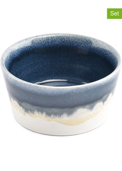 Salt and Pepper Miski (4 szt.) "Flow" w kolorze granatowo-białym - wys. 5 x Ø 10 cm ze sklepu Limango Polska w kategorii Naczynia - zdjęcie 188973587