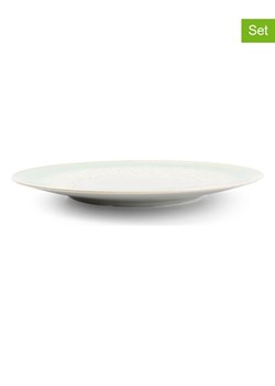 Salt and Pepper Podtalerze (4 szt.) "Maldives" w kolorze biało-zielonym - Ø 32 cm ze sklepu Limango Polska w kategorii Naczynia - zdjęcie 188973626