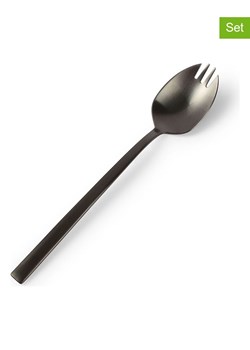 Salt and Pepper Widelczyki deserowe (6 szt.) "Terno" w kolorze czarnym - dł. 14 cm ze sklepu Limango Polska w kategorii Sztućce - zdjęcie 188973726