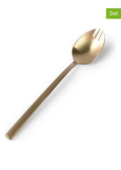 Salt and Pepper Widelczyki deserowe (6 szt.) "Terno" w kolorze złotym - dł. 14 cm ze sklepu Limango Polska w kategorii Sztućce - zdjęcie 188973728
