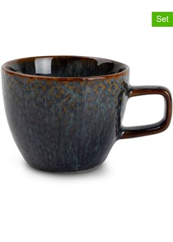 Salt and Pepper Filiżanki (4 szt.) "Eclipse" w kolorze czarno-zielonym do mokki - 95 ml ze sklepu Limango Polska w kategorii Dzbanki i zaparzacze - zdjęcie 188973765
