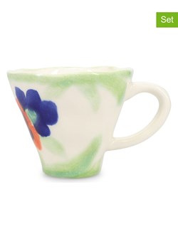 Salt and Pepper Kubki (4 szt.) "Fleur" w kolorze zielono-niebieskim do kawy - 250 ml ze sklepu Limango Polska w kategorii Dzbanki i zaparzacze - zdjęcie 188973836